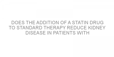 Does the addition of a statin drug to standard therapy reduce kidney disease in patients with diabetes?