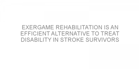 Exergame rehabilitation is an efficient alternative to treat disability in stroke survivors