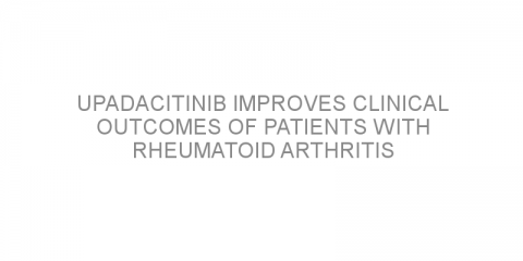 Upadacitinib improves clinical outcomes of patients with rheumatoid arthritis