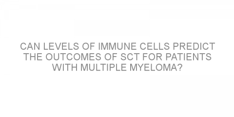 Can levels of immune cells predict the outcomes of SCT for patients with multiple myeloma?