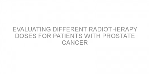 Evaluating different radiotherapy doses for patients with prostate cancer