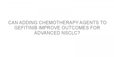 Can adding chemotherapy agents to gefitinib improve outcomes for advanced NSCLC?