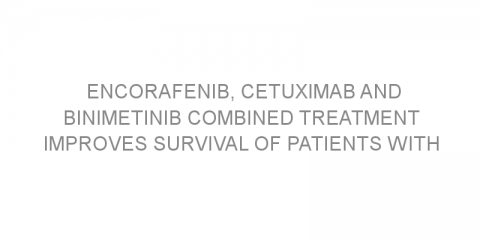 Encorafenib, cetuximab and binimetinib combined treatment improves survival of patients with advanced colorectal cancer