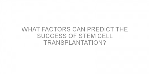 What factors can predict the success of stem cell transplantation?