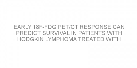 Early 18F-FDG PET/CT response can predict survival in patients with Hodgkin lymphoma treated with nivolumab