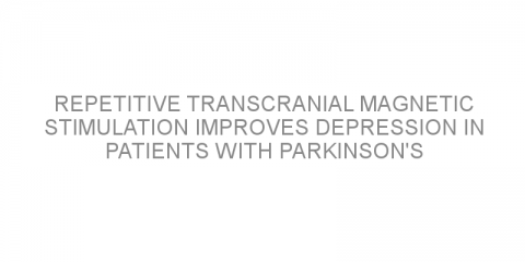 Repetitive transcranial magnetic stimulation improves depression in patients with Parkinson’s disease