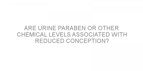 Are urine paraben or other chemical levels associated with reduced conception?