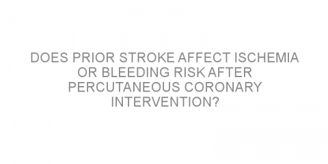 Does prior stroke affect ischemia or bleeding risk after percutaneous coronary intervention?