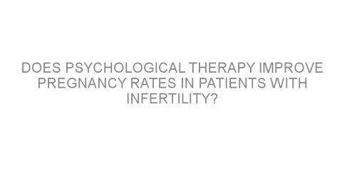 Does psychological therapy improve pregnancy rates in patients with infertility?