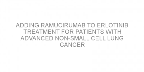 Adding ramucirumab to erlotinib treatment for patients with advanced non-small cell lung cancer with EGFR mutations