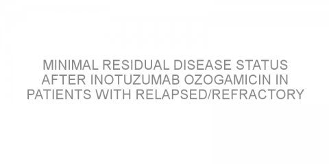 Minimal residual disease status after inotuzumab ozogamicin in patients with relapsed/refractory acute lymphoblastic leukemia