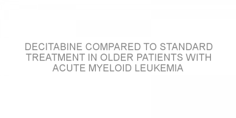 Decitabine compared to standard treatment in older patients with acute myeloid leukemia