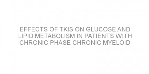 Effects of TKIs on glucose and lipid metabolism in patients with chronic phase chronic myeloid leukemia