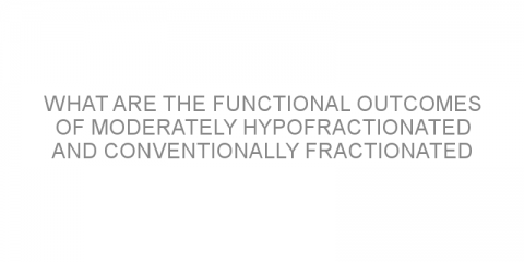 What are the functional outcomes of moderately hypofractionated and conventionally fractionated radiation therapy in men with prostate cancer?