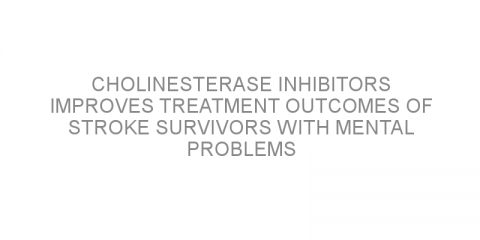 Cholinesterase inhibitors improves treatment outcomes of stroke survivors with mental problems