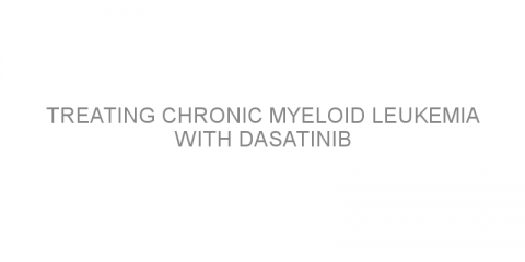 Treating chronic myeloid leukemia with dasatinib