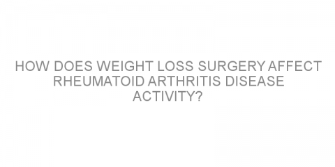 How does weight loss surgery affect rheumatoid arthritis disease activity?