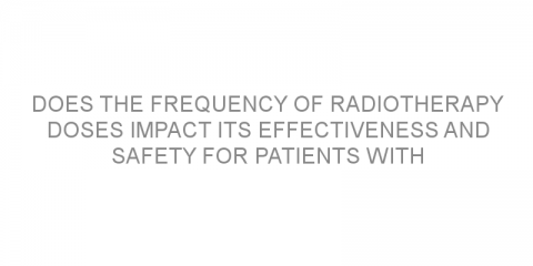 Does the frequency of radiotherapy doses impact its effectiveness and safety for patients with localized prostate cancer?