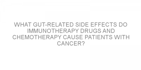 What gut-related side effects do immunotherapy drugs and chemotherapy cause patients with cancer?