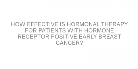 How effective is hormonal therapy for patients with hormone receptor positive early breast cancer?