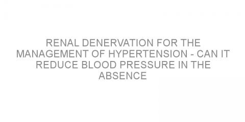 Renal denervation for the management of hypertension – can it reduce blood pressure in the absence of medication?