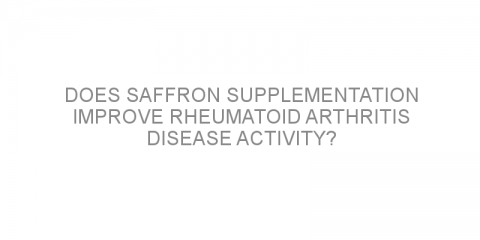 Does saffron supplementation improve rheumatoid arthritis disease activity?