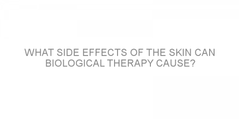 What side effects of the skin can biological therapy cause?