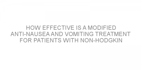 How effective is a modified anti-nausea and vomiting treatment for patients with non-Hodgkin lymphoma undergoing chemotherapy?