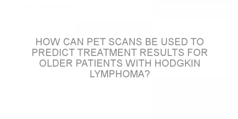 How can PET scans be used to predict treatment results for older patients with Hodgkin lymphoma?