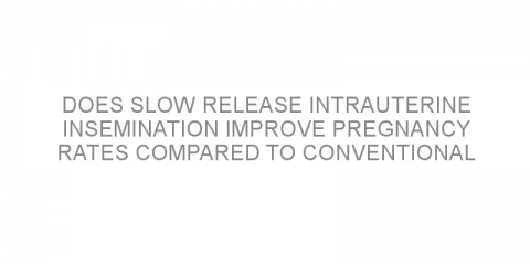 Does slow release intrauterine insemination improve pregnancy rates compared to conventional insemination?