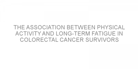 The association between physical activity and long-term fatigue in colorectal cancer survivors