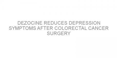 Dezocine reduces depression symptoms after colorectal cancer surgery