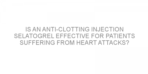 Is an anti-clotting injection selatogrel effective for patients suffering from heart attacks?