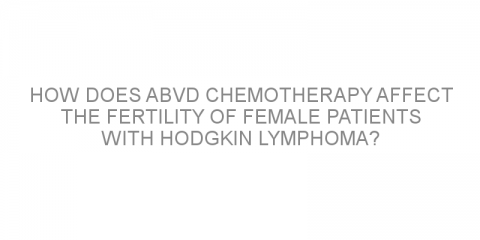 How does ABVD chemotherapy affect the fertility of female patients with Hodgkin lymphoma?