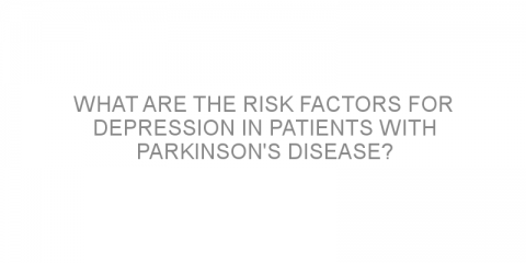 What are the risk factors for depression in patients with Parkinson’s disease?