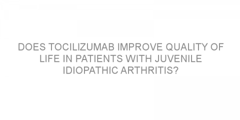 Does tocilizumab improve quality of life in patients with juvenile idiopathic arthritis?