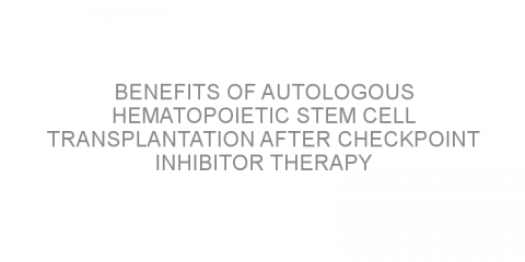 Benefits of autologous hematopoietic stem cell transplantation after checkpoint inhibitor therapy in patients with relapsed/refractory Hodgkin lymphoma