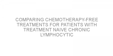 Comparing chemotherapy-free treatments for patients with treatment naïve chronic lymphocytic leukemia