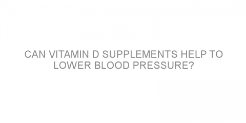 Can vitamin D supplements help to lower blood pressure?