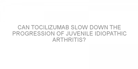 Can tocilizumab slow down the progression of juvenile idiopathic arthritis?
