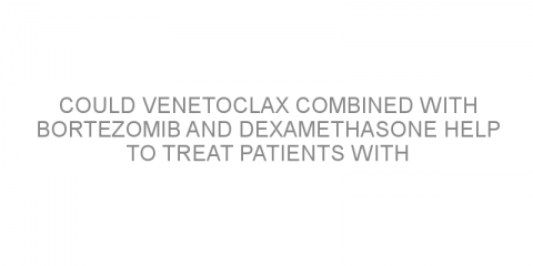 Could venetoclax combined with bortezomib and dexamethasone help to treat patients with relapsed/refractory multiple myeloma?