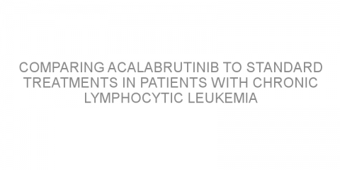 Comparing acalabrutinib to standard treatments in patients with chronic lymphocytic leukemia