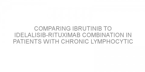 Comparing ibrutinib to idelalisib-rituximab combination in patients with chronic lymphocytic leukemia