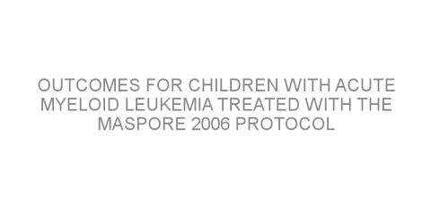 Outcomes for children with acute myeloid leukemia treated with the MASPORE 2006 protocol