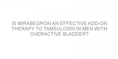 Is mirabegron an effective add-on therapy to tamsulosin in men with overactive bladder?