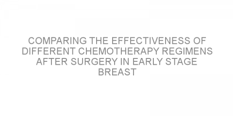Comparing the effectiveness of different chemotherapy regimens after surgery in early stage breast cancer