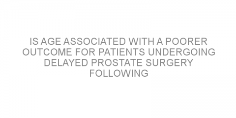 Is age associated with a poorer outcome for patients undergoing delayed prostate surgery following active surveillance?