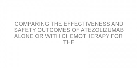 Comparing the effectiveness and safety outcomes of atezolizumab alone or with chemotherapy for the treatment of advanced non-small cell lung cancer.