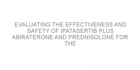 Evaluating the effectiveness and safety of ipatasertib plus abiraterone and prednisolone for the treatment of patients with metastatic castration-resistant prostate cancer.