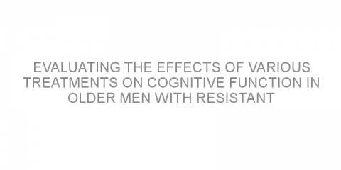 Evaluating the effects of various treatments on cognitive function in older men with resistant prostate cancer